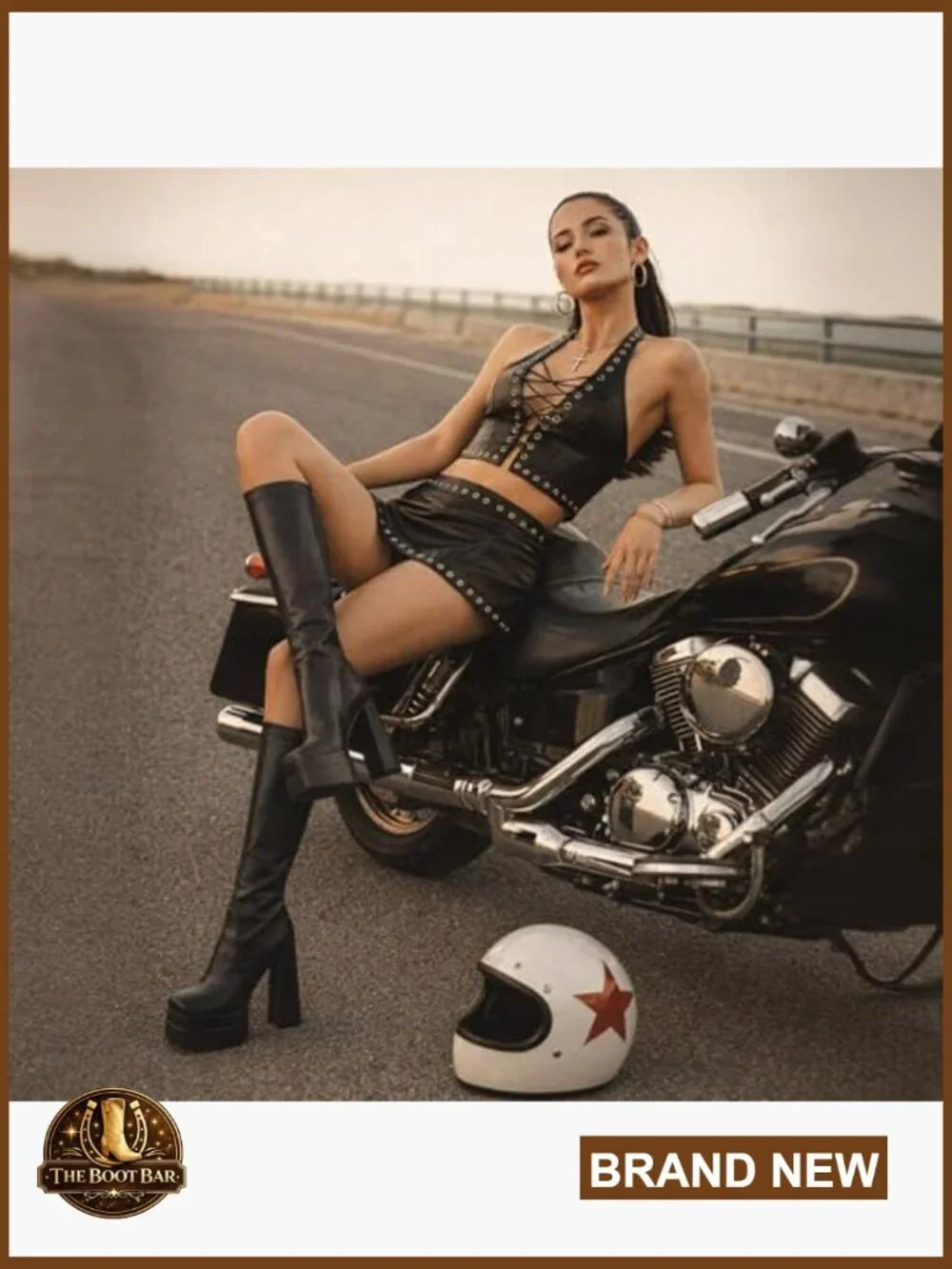 Platform Knee High Boots with Chunky Heel and Side Zipper for Parties